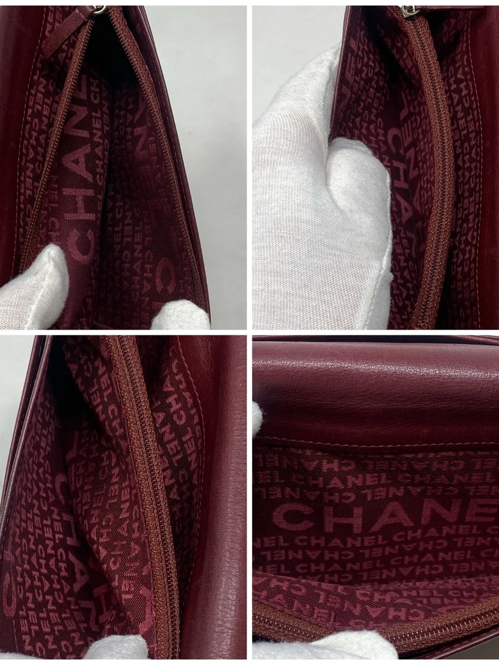 Chanel Wallet Long CC Enamel Bronze Patent Leather